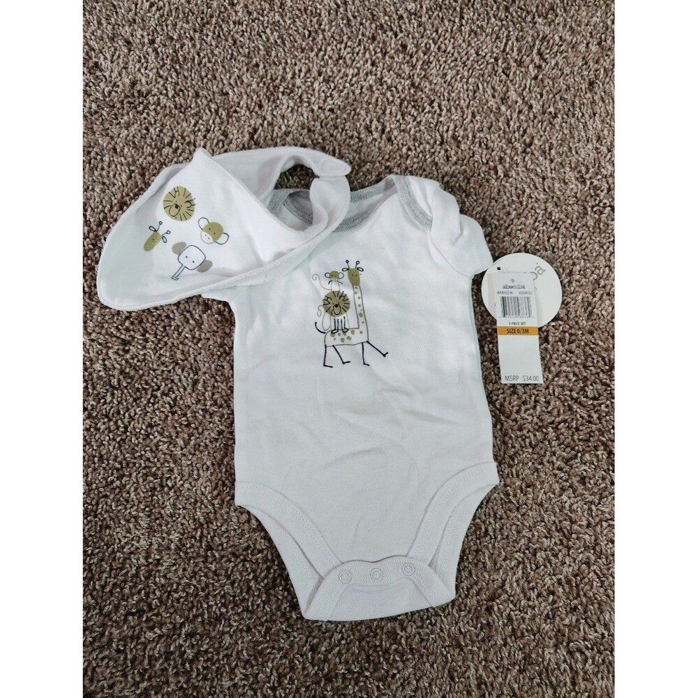 Absorba bodysuit & bib set size 0-3m